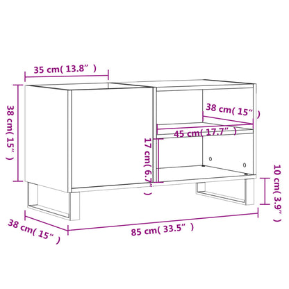 Plattenschrank Betongrau 85x38x48 cm Holzwerkstoff - Pazzar.ch