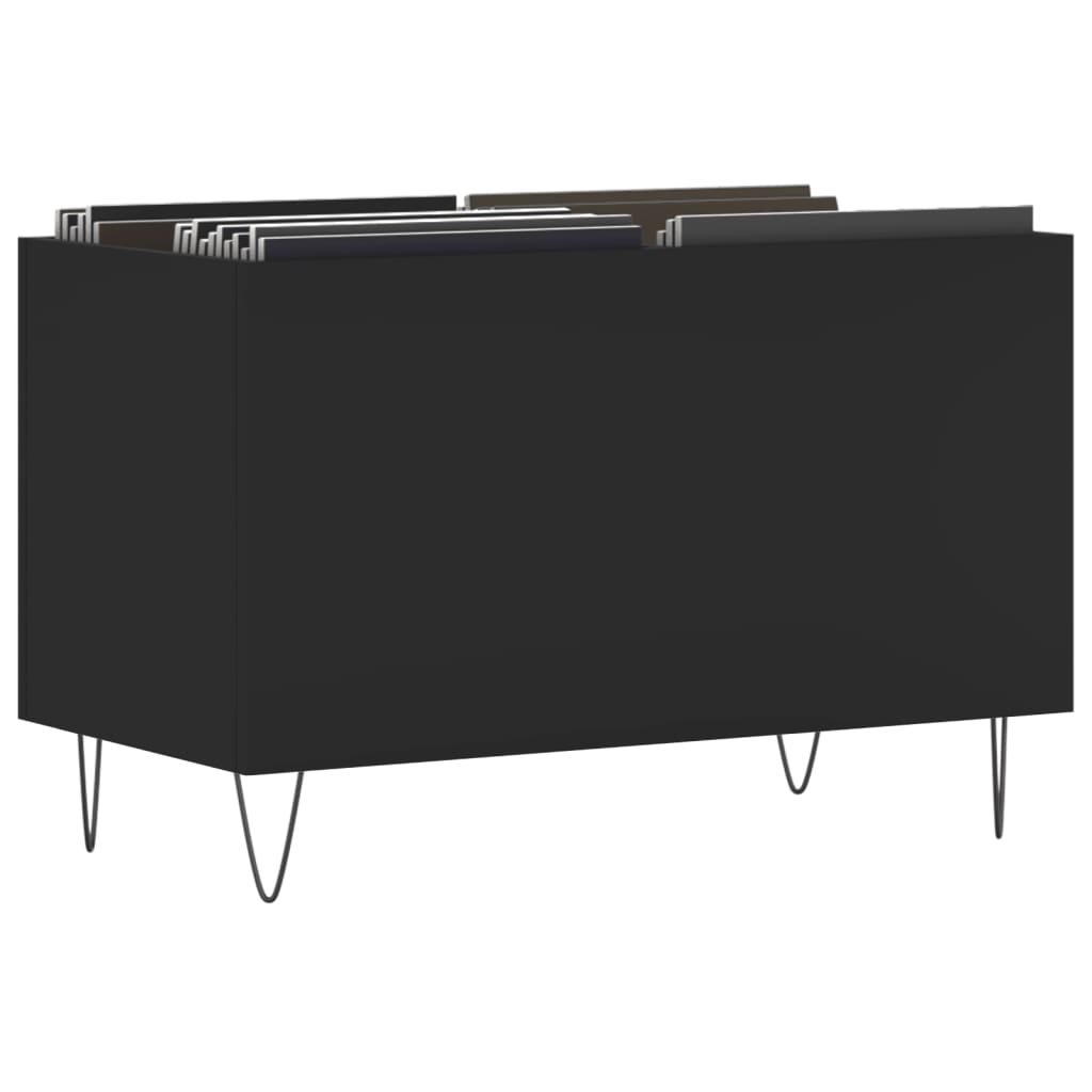 Plattenschrank Schwarz 74,5x38x48 cm Holzwerkstoff - Pazzar.ch