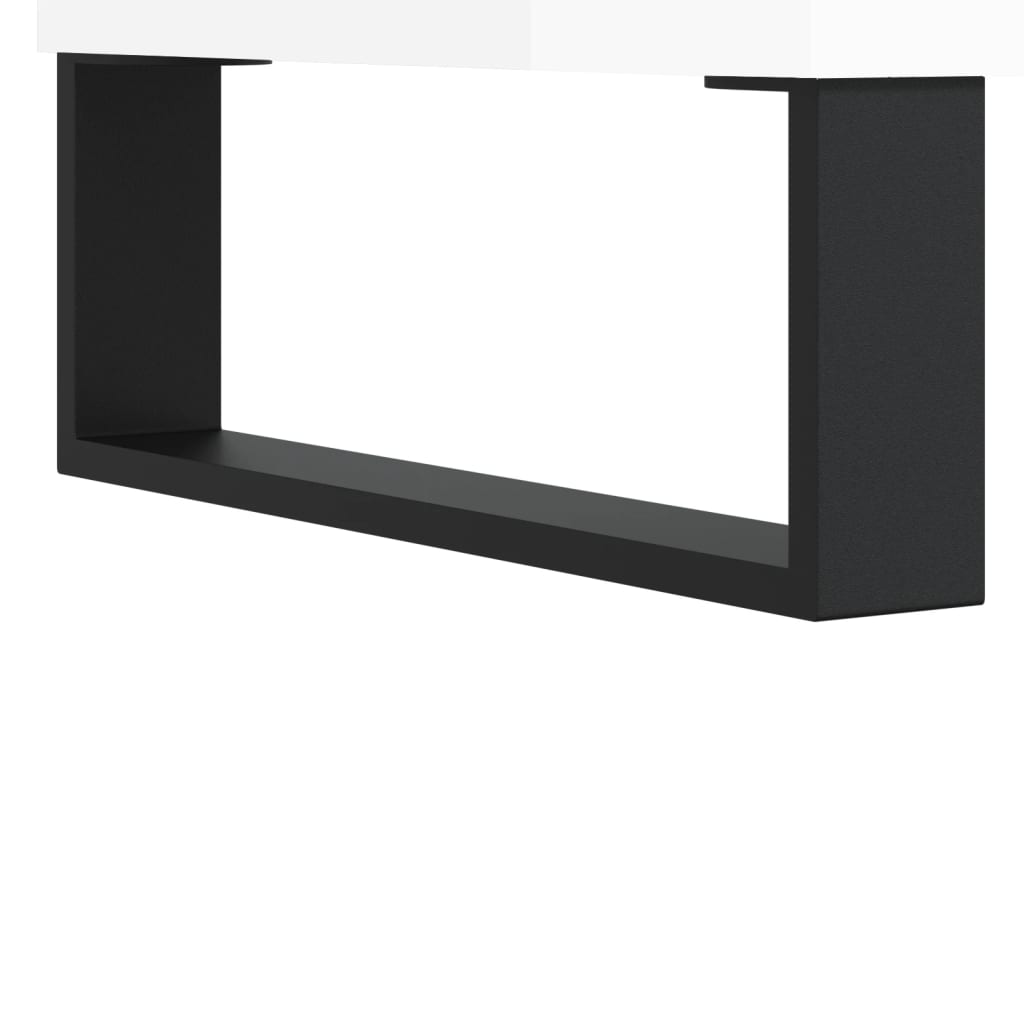 Plattenschrank Hochglanz-Weiß 74,5x38x48 cm Holzwerkstoff - Pazzar.ch