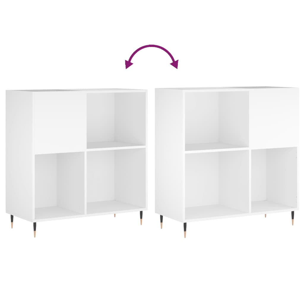 Plattenschrank Weiß 84,5x38x89 cm Holzwerkstoff - Pazzar.ch