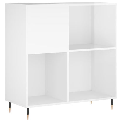 Plattenschrank Hochglanz-Weiß 84,5x38x89 cm Holzwerkstoff - Pazzar.ch