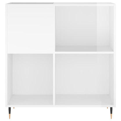 Plattenschrank Hochglanz-Weiß 84,5x38x89 cm Holzwerkstoff - Pazzar.ch
