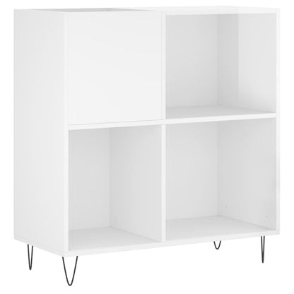 Plattenschrank Hochglanz-Weiß 84,5x38x89 cm Holzwerkstoff - Pazzar.ch