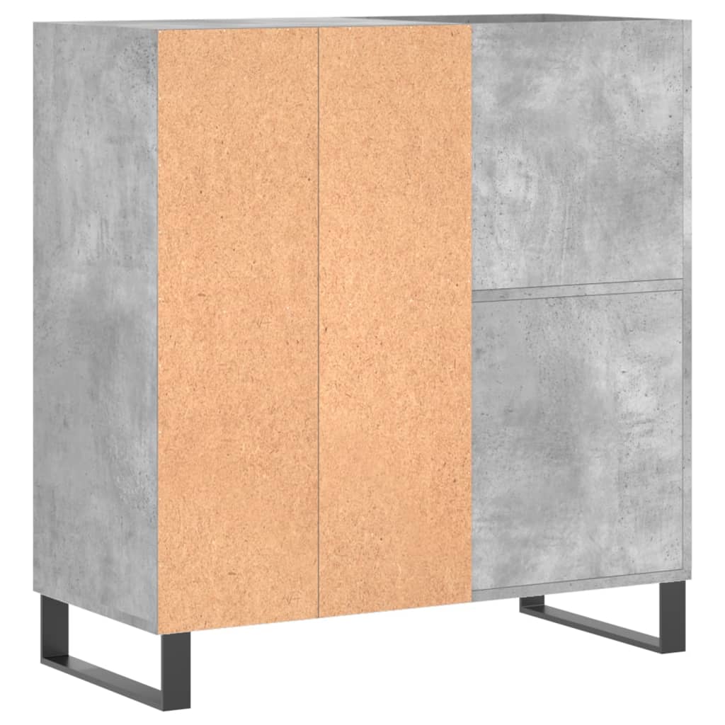 Plattenschrank Betongrau 84,5x38x89 cm Holzwerkstoff - Pazzar.ch