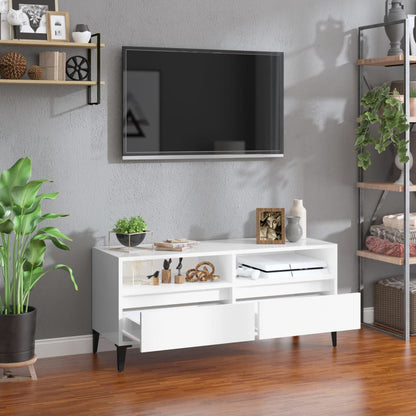 TV-Schrank Hochglanz-Weiß 100x34,5x44,5 cm Holzwerkstoff - Pazzar.ch