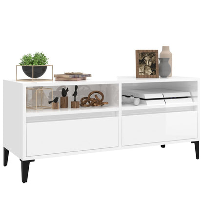 TV-Schrank Hochglanz-Weiß 100x34,5x44,5 cm Holzwerkstoff - Pazzar.ch