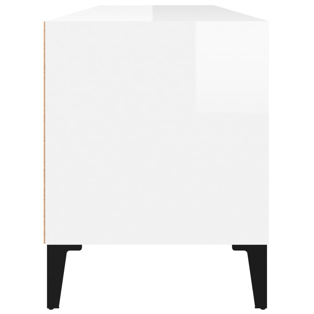 TV-Schrank Hochglanz-Weiß 100x34,5x44,5 cm Holzwerkstoff - Pazzar.ch