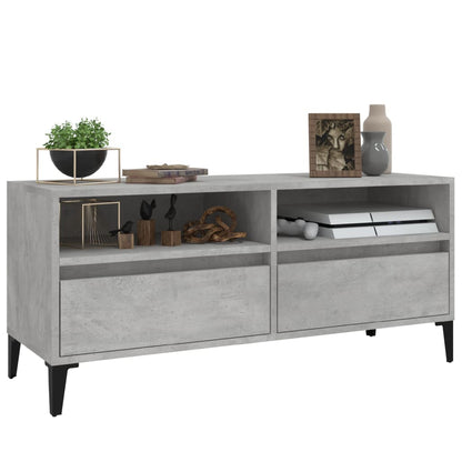 TV-Schrank Betongrau 100x34,5x44,5 cm Holzwerkstoff - Pazzar.ch