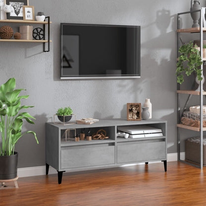 TV-Schrank Betongrau 100x34,5x44,5 cm Holzwerkstoff - Pazzar.ch
