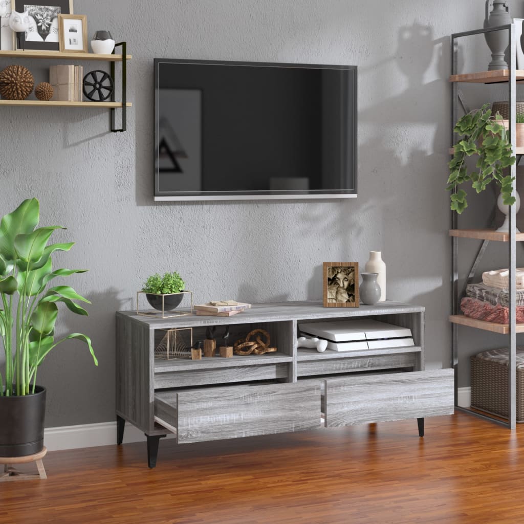 TV-Schrank Grau Sonoma 100x34,5x44,5 cm Holzwerkstoff - Pazzar.ch