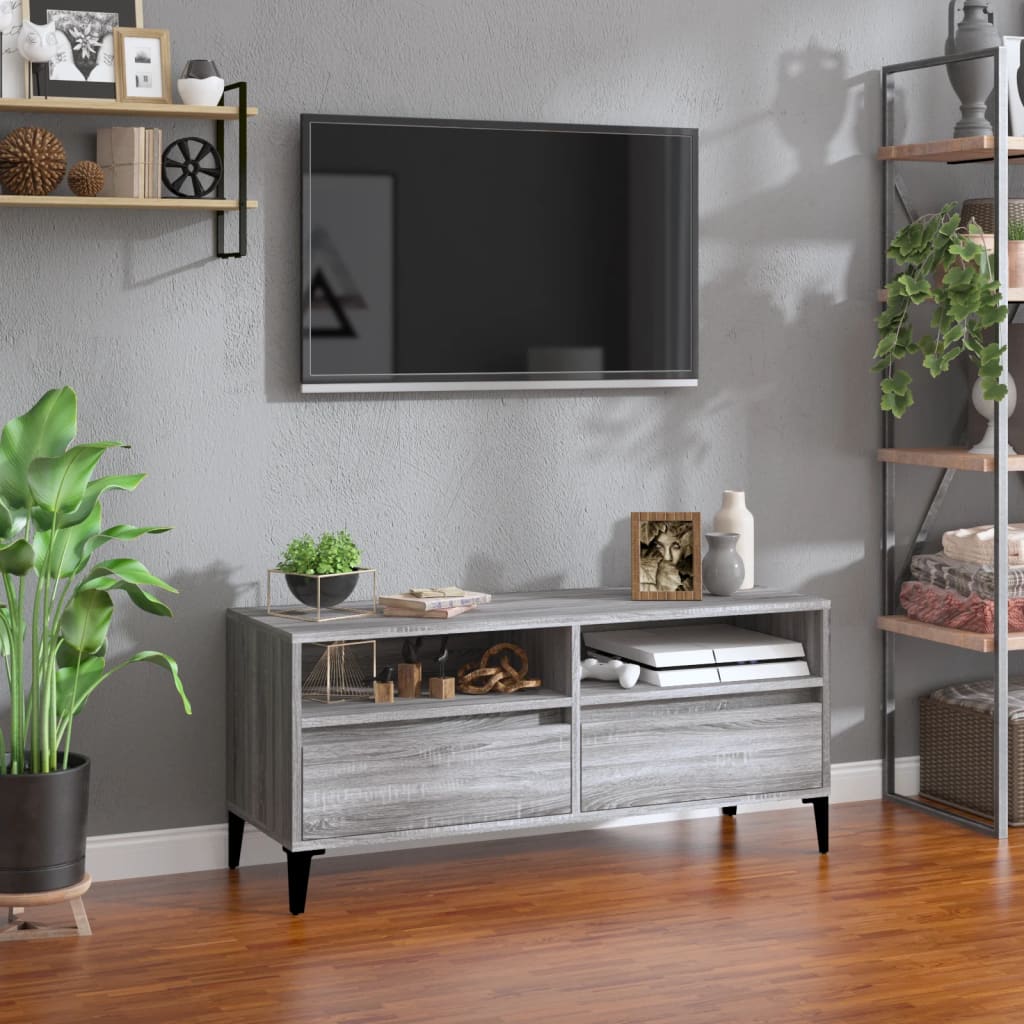 TV-Schrank Grau Sonoma 100x34,5x44,5 cm Holzwerkstoff - Pazzar.ch