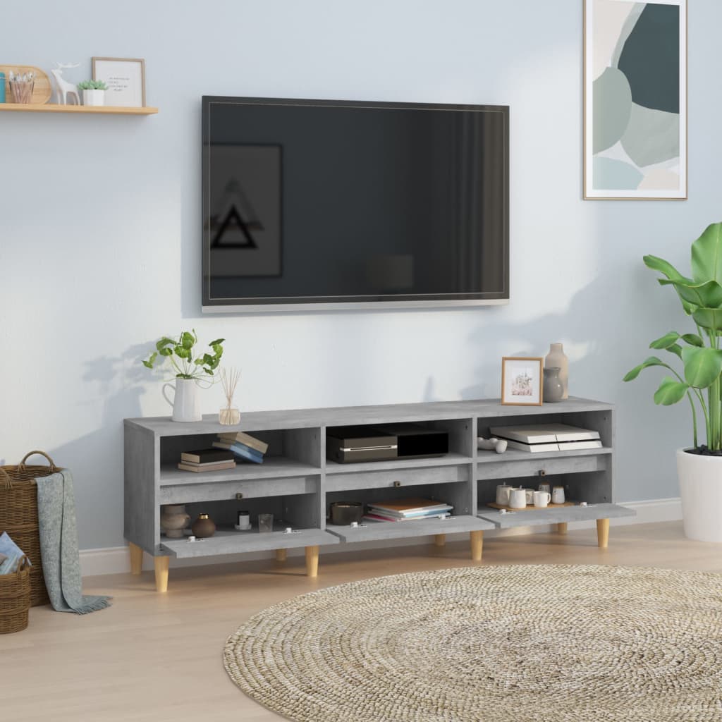 TV-Schrank Betongrau 150x30x44,5 cm Holzwerkstoff - Pazzar.ch