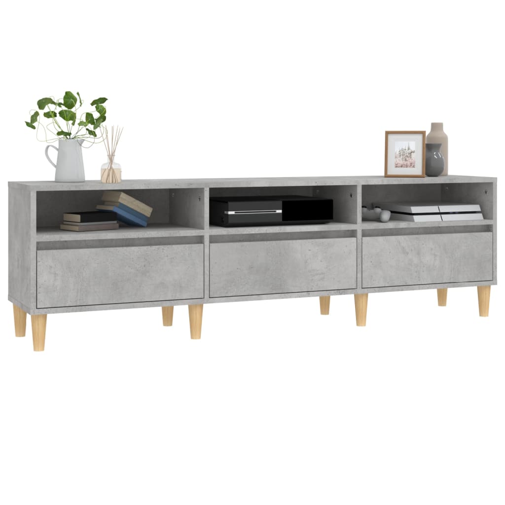 TV-Schrank Betongrau 150x30x44,5 cm Holzwerkstoff - Pazzar.ch