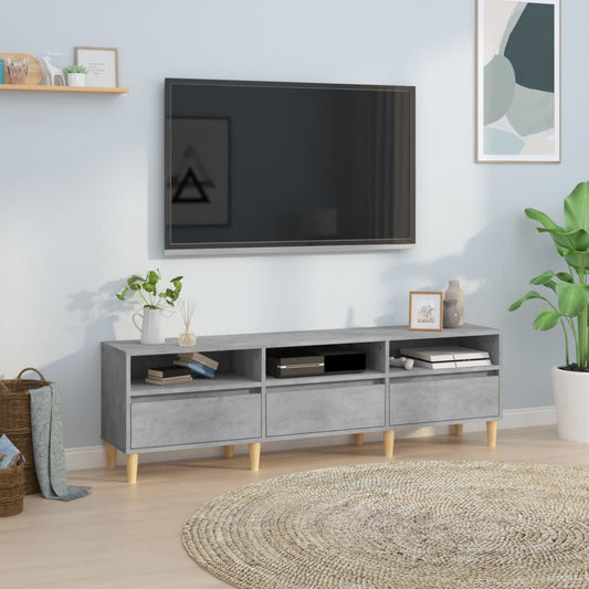 TV-Schrank Betongrau 150x30x44,5 cm Holzwerkstoff - Pazzar.ch