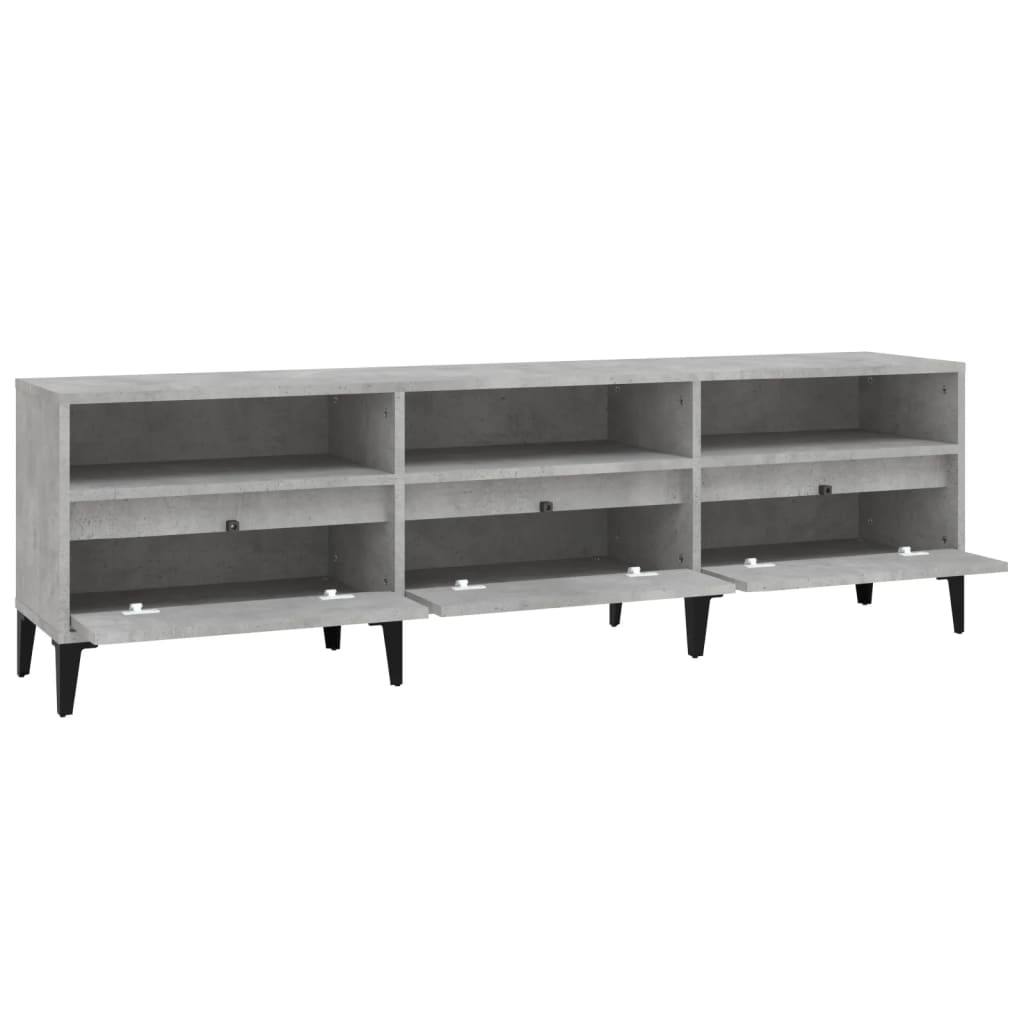 TV-Schrank Betongrau 150x30x44,5 cm Holzwerkstoff - Pazzar.ch