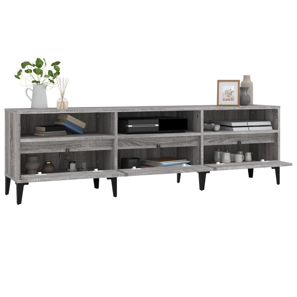 TV-Schrank Grau Sonoma 150x30x44,5 cm Holzwerkstoff - Pazzar.ch