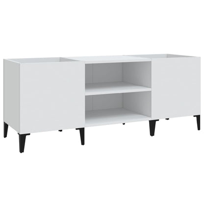 Plattenschrank Weiß 121x38x48 cm Holzwerkstoff - Pazzar.ch
