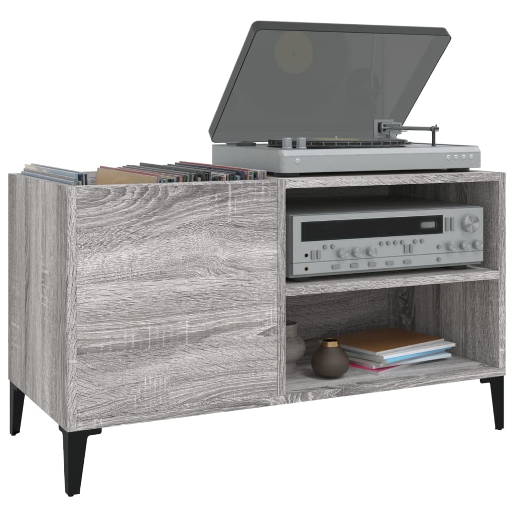 Plattenschrank Grau Sonoma 84,5x38x48 cm Holzwerkstoff - Pazzar.ch