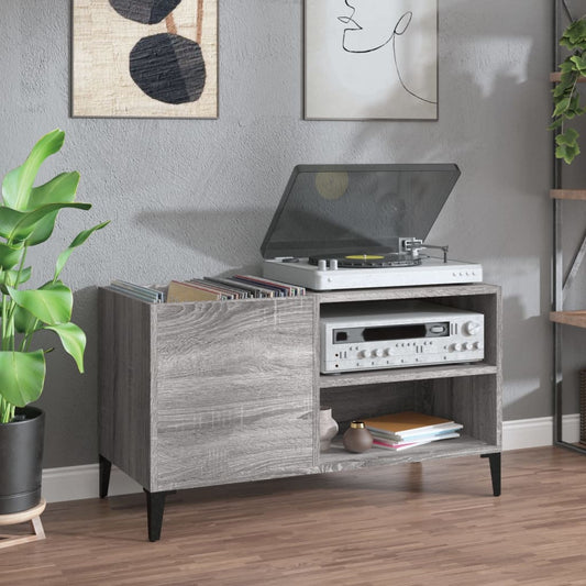 Plattenschrank Grau Sonoma 84,5x38x48 cm Holzwerkstoff - Pazzar.ch