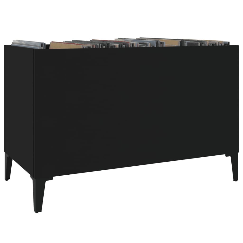 Plattenschrank Schwarz 74,5x38x48 cm Holzwerkstoff - Pazzar.ch