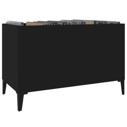 Plattenschrank Schwarz 74,5x38x48 cm Holzwerkstoff - Pazzar.ch