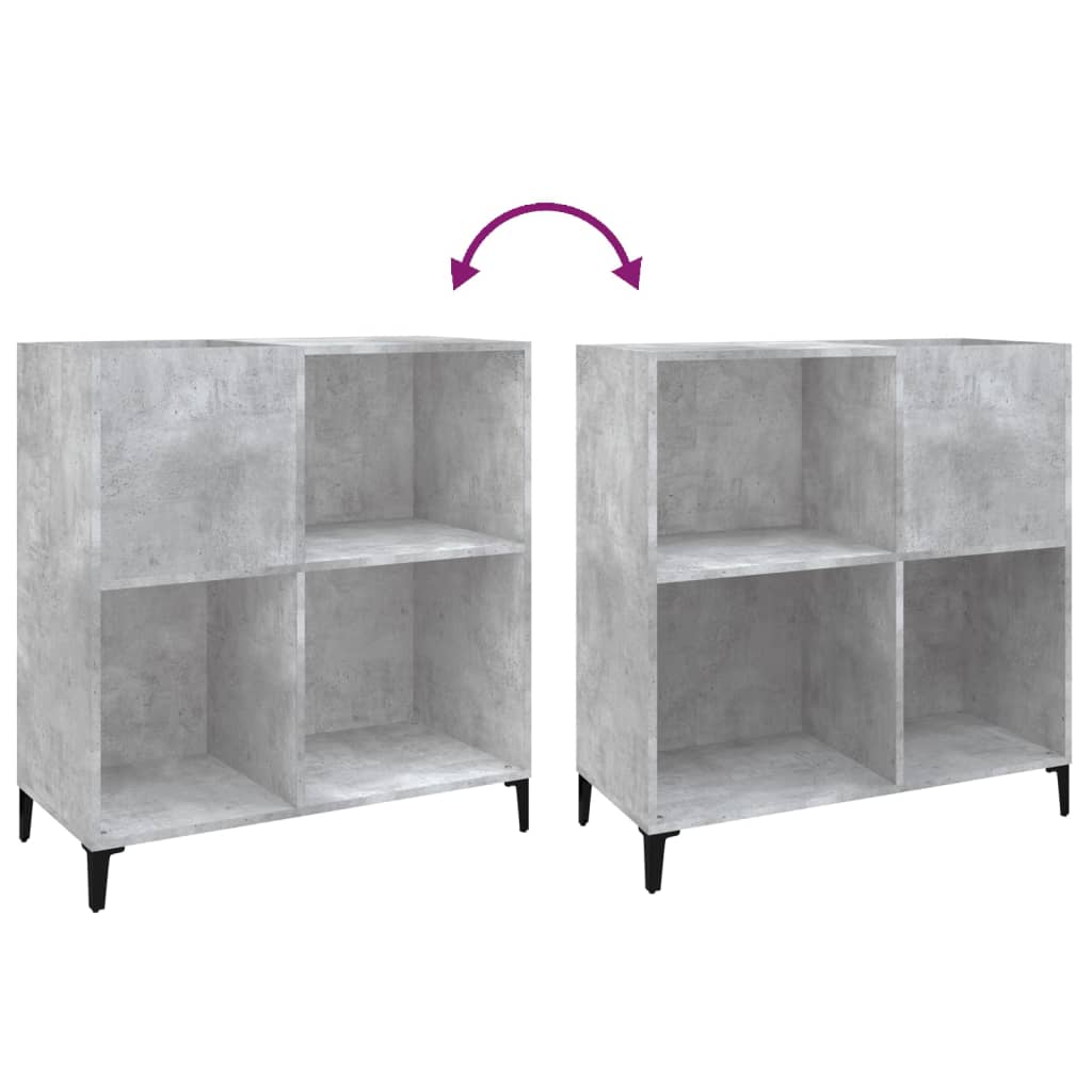 Plattenschrank Betongrau 84,5x38x89 cm Holzwerkstoff - Pazzar.ch