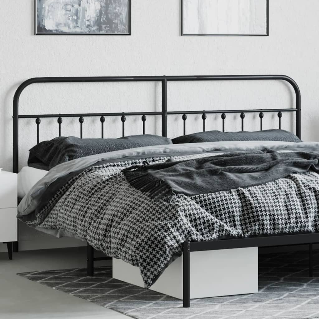 Kopfteil Metall Schwarz 200 cm - Pazzar.ch