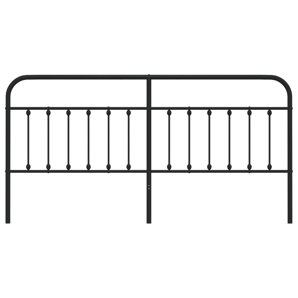 Kopfteil Metall Schwarz 200 cm