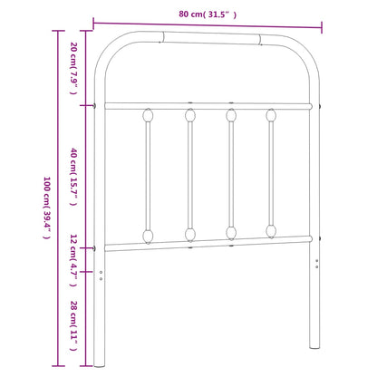 Kopfteil Metall Weiß 75 cm - Pazzar.ch