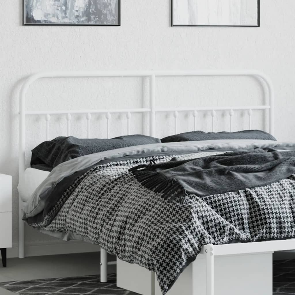 Kopfteil Metall Weiß 180 cm - Pazzar.ch