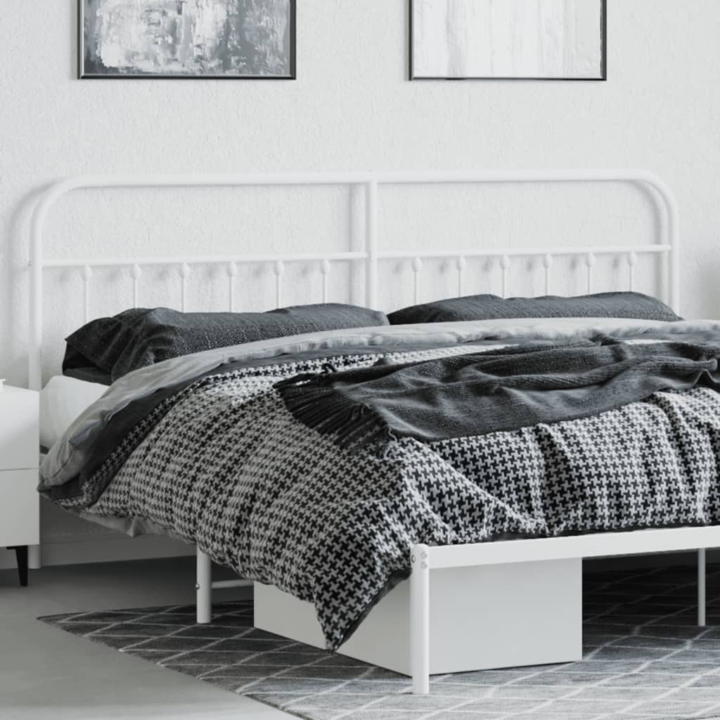 Kopfteil Metall Weiß 200 cm - Pazzar.ch