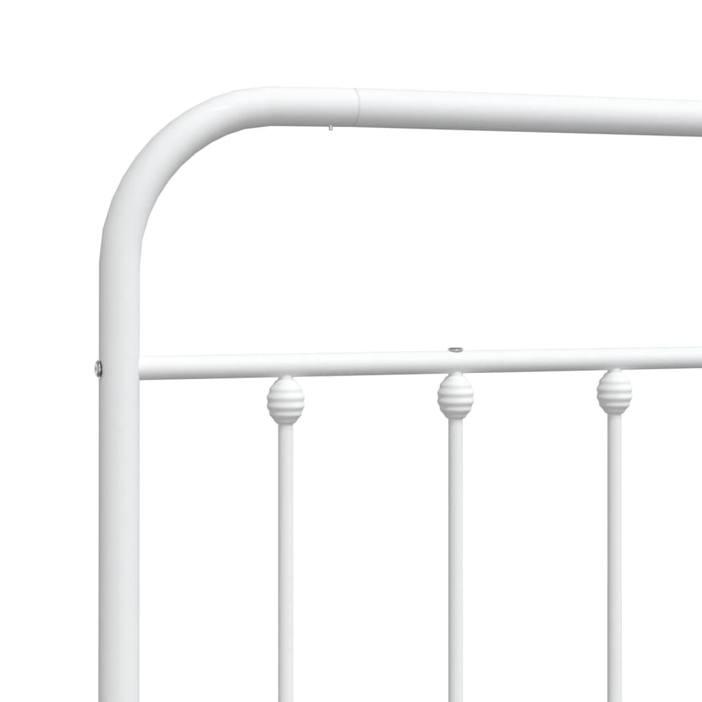 Kopfteil Metall Weiß 200 cm - Pazzar.ch