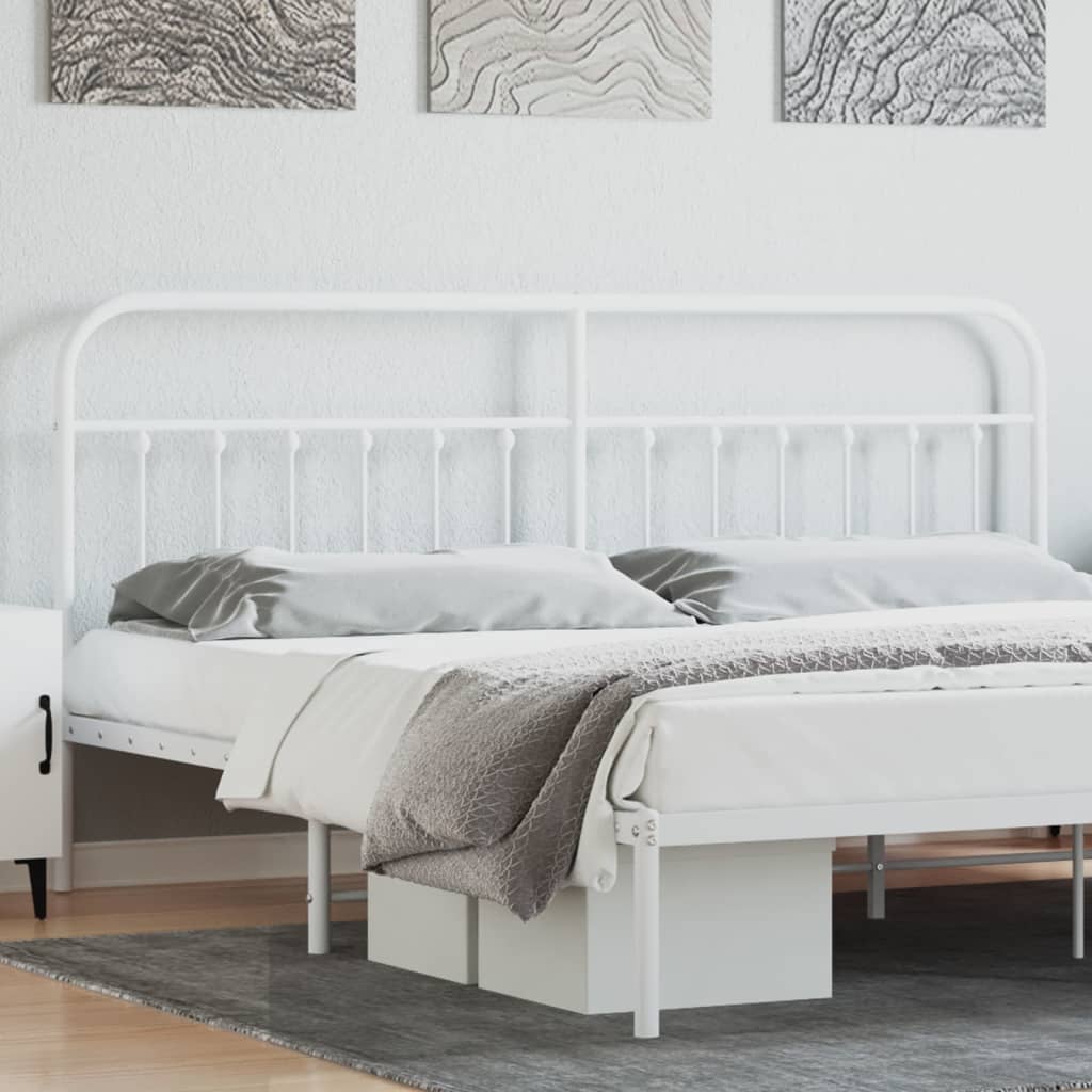 Kopfteil Metall Weiß 200 cm - Pazzar.ch