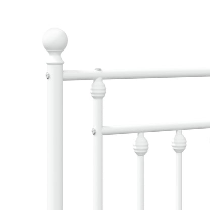 Kopfteil Metall Weiß 193 cm - Pazzar.ch
