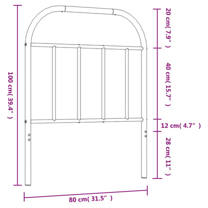 Kopfteil Metall Weiß 75 cm - Pazzar.ch