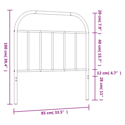 Kopfteil Metall Weiß 80 cm - Pazzar.ch