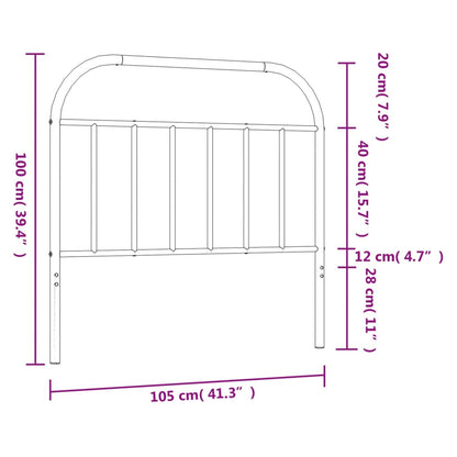 Kopfteil Metall Weiß 100 cm - Pazzar.ch