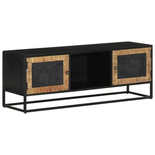 TV-Schrank 110x30x40 cm Massivholz Mango und Eisen - Pazzar.ch