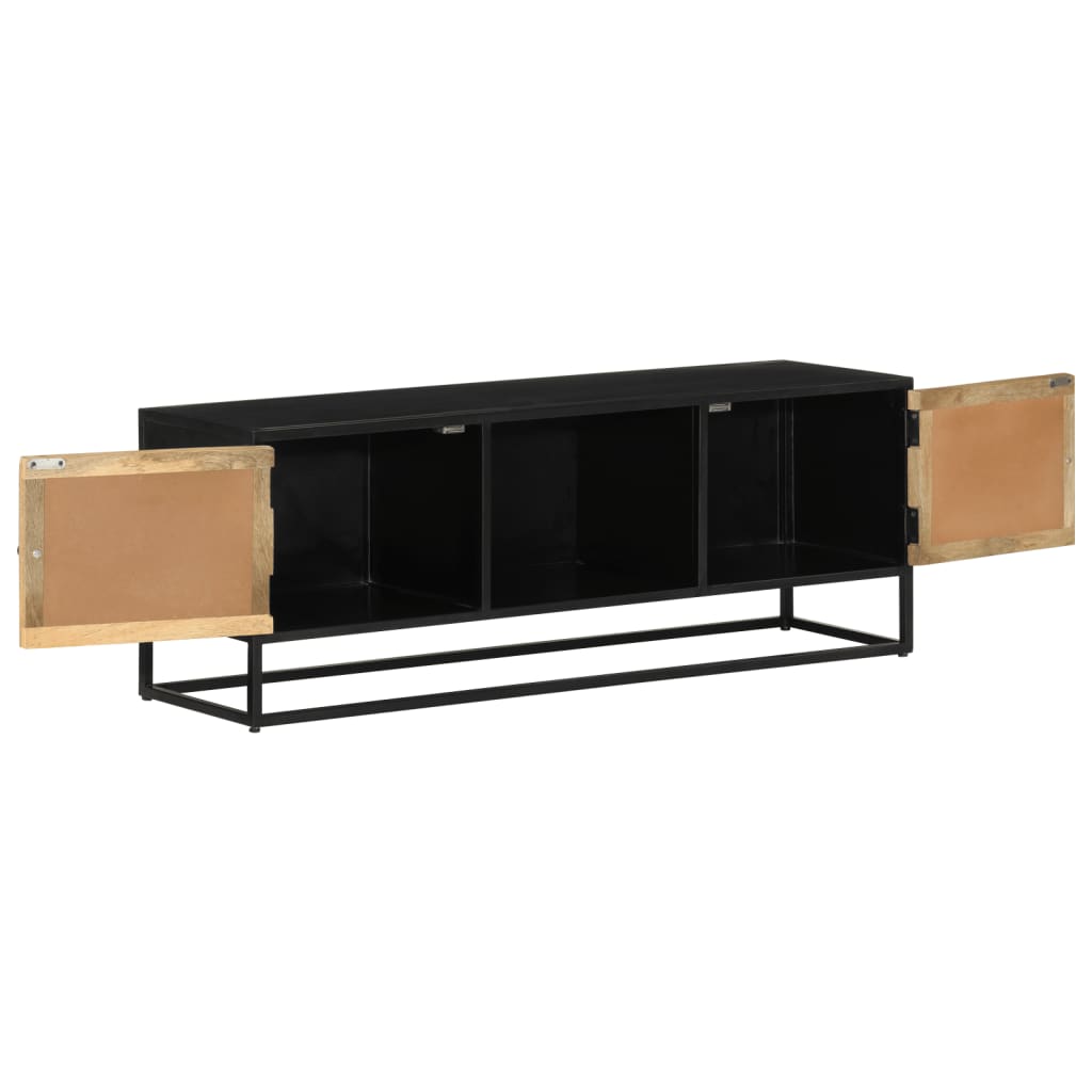 TV-Schrank 110x30x40 cm Massivholz Mango und Eisen - Pazzar.ch