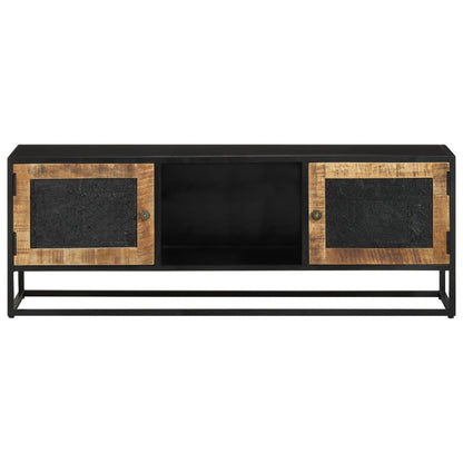 TV-Schrank 110x30x40 cm Massivholz Mango und Eisen - Pazzar.ch