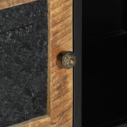 TV-Schrank 110x30x40 cm Massivholz Mango und Eisen - Pazzar.ch