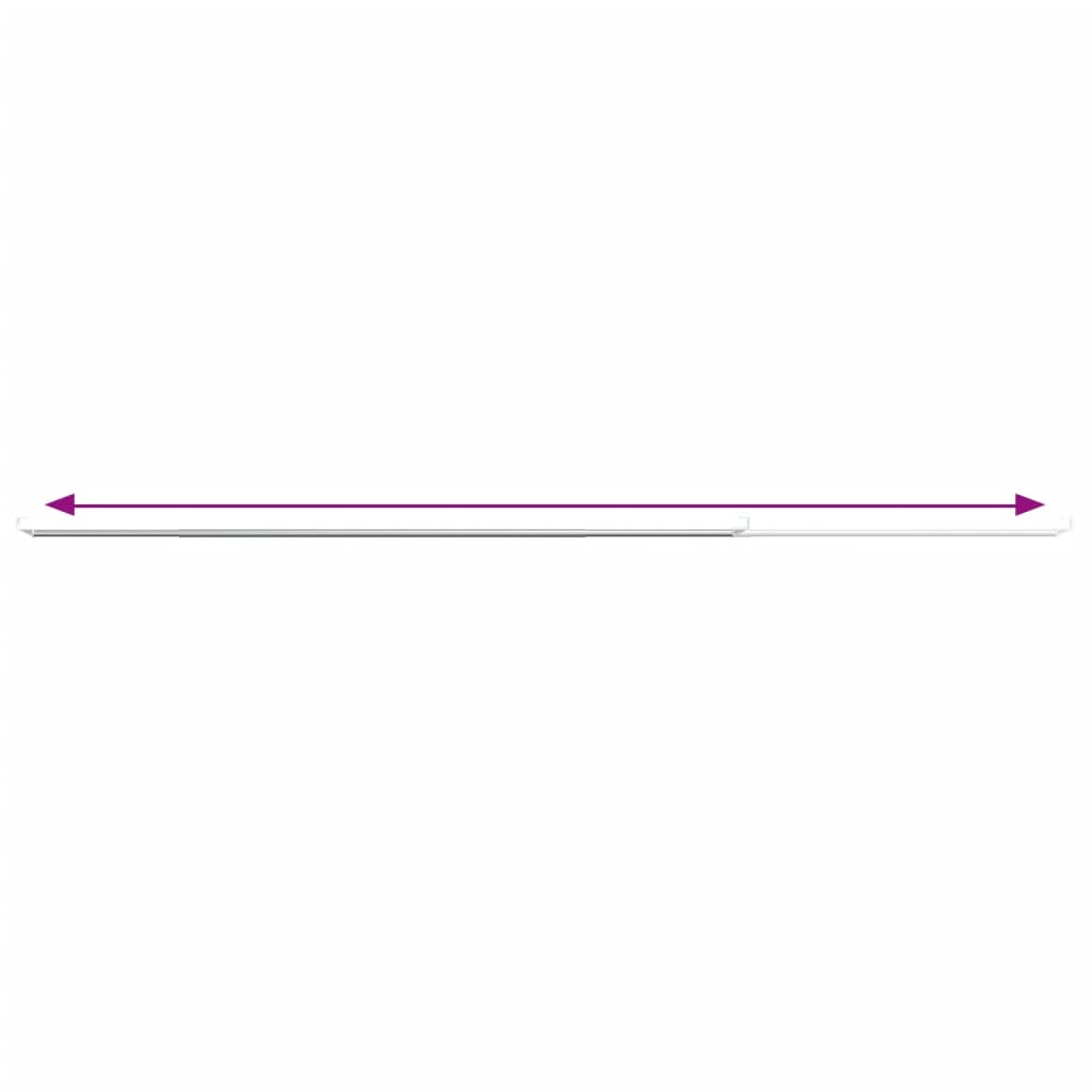 Gardinenstangen 2 Stk. Weiß und Silbern 90-130 cm Aluminium - Pazzar.ch