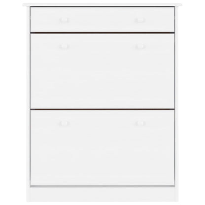 Schuhschrank ALTA Weiß 77x35x96 cm Massivholz Kiefer - Pazzar.ch