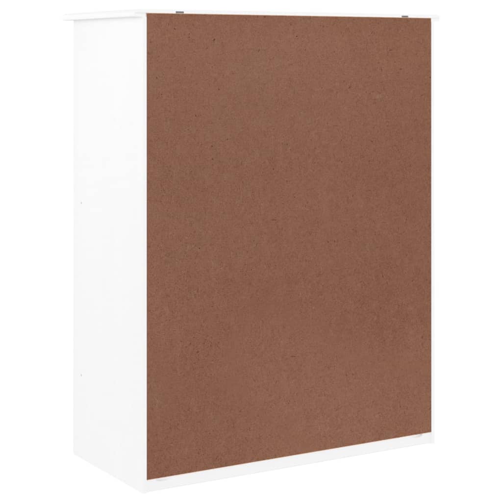 Schuhschrank ALTA Weiß 77x35x96 cm Massivholz Kiefer - Pazzar.ch