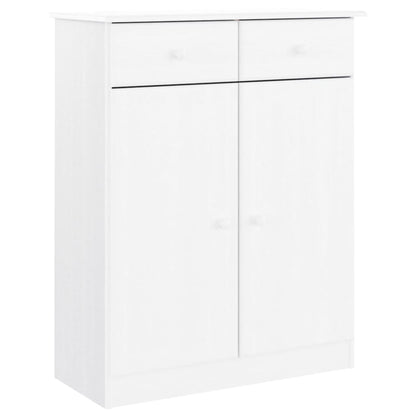 Schuhschrank ALTA Weiß 77x35x96 cm Massivholz Kiefer - Pazzar.ch