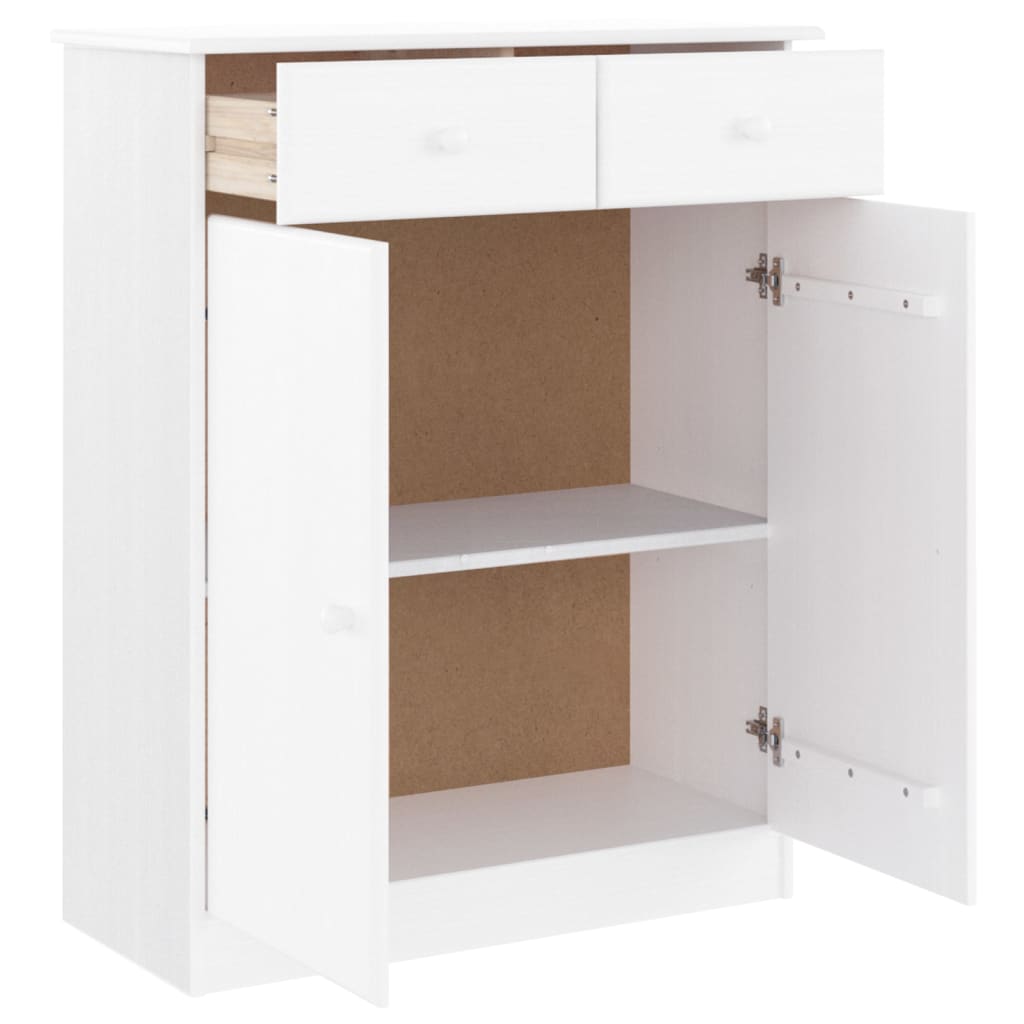 Schuhschrank ALTA Weiß 77x35x96 cm Massivholz Kiefer - Pazzar.ch
