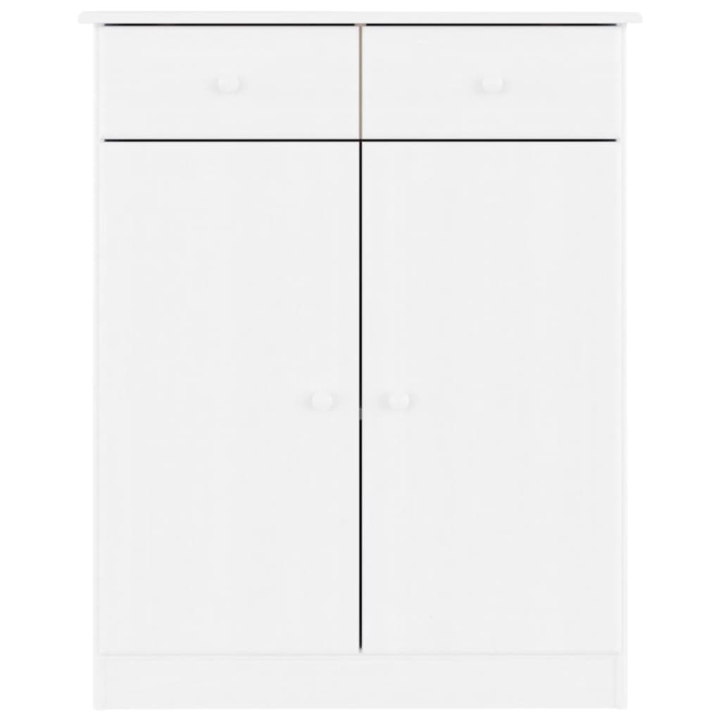 Schuhschrank ALTA Weiß 77x35x96 cm Massivholz Kiefer - Pazzar.ch
