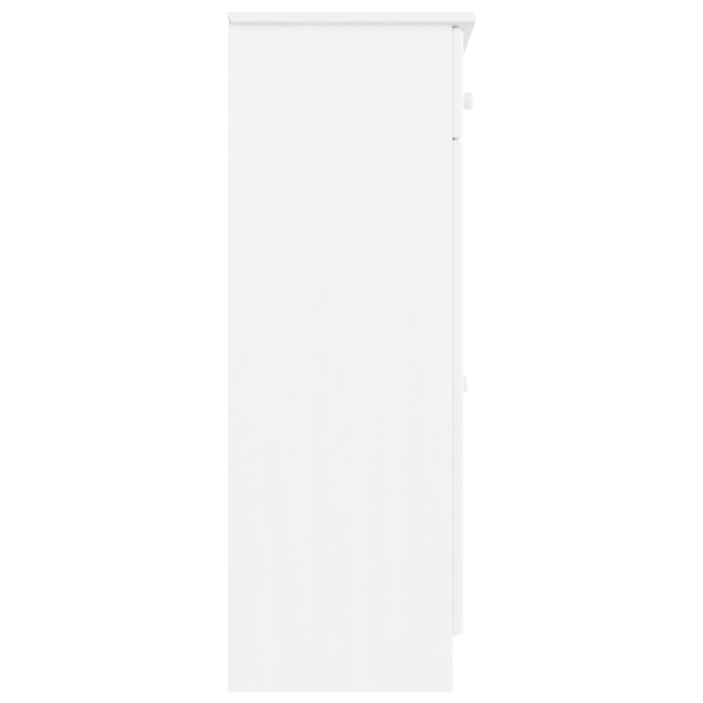 Schuhschrank ALTA Weiß 77x35x96 cm Massivholz Kiefer - Pazzar.ch