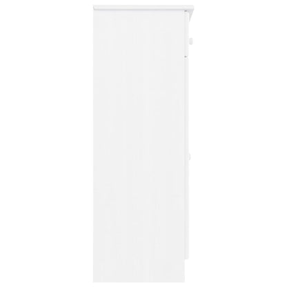 Schuhschrank ALTA Weiß 77x35x96 cm Massivholz Kiefer - Pazzar.ch