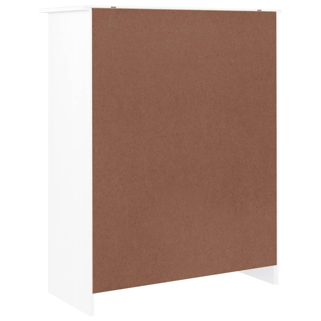 Schuhschrank ALTA Weiß 77x35x96 cm Massivholz Kiefer - Pazzar.ch